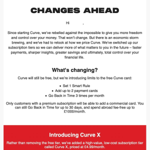 Curve changes